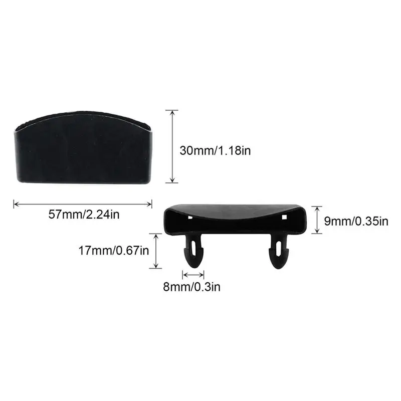 BHTS-40Pcs 57X9mm Plastic Bed Slat End Caps Holders Plastic Connector Furniture Replacement For Holding Securing Wooden Slats
