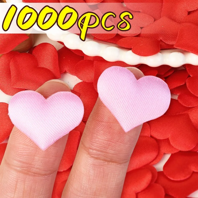 Wholesale 3D Sponge Padded Fabric Throwing Petals Heart Table Bride Wedding Valentine's Day Party Decor Hand Throwing Petals