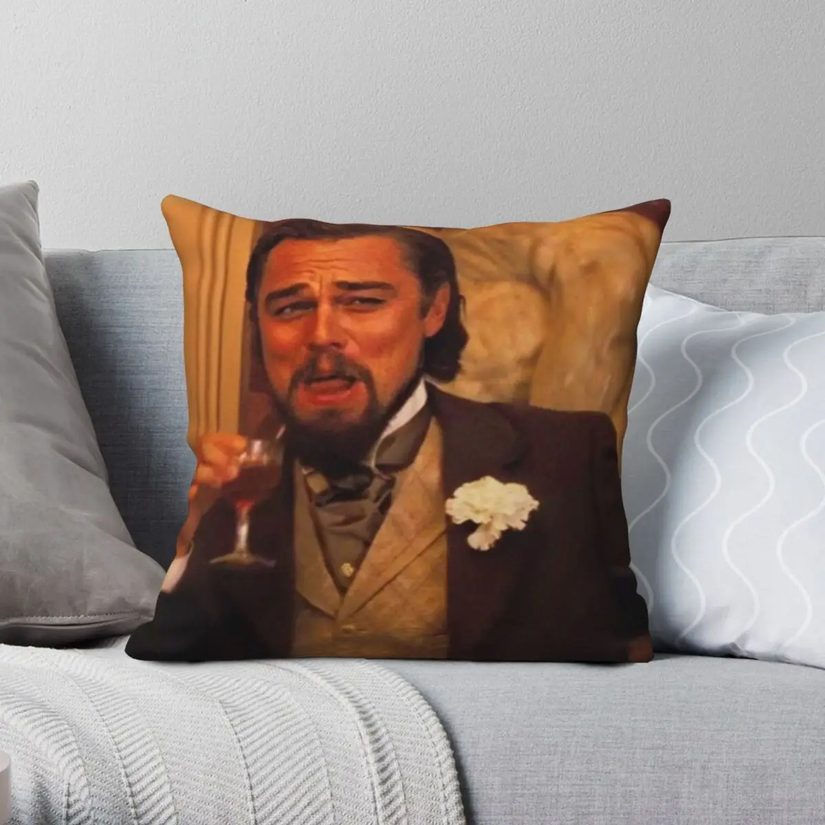 

Leonardo Dicaprio Django Unchained Pillowcase Polyester Linen Velvet Creative Zip Decorative Pillow Case Cushion Cover Wholesale