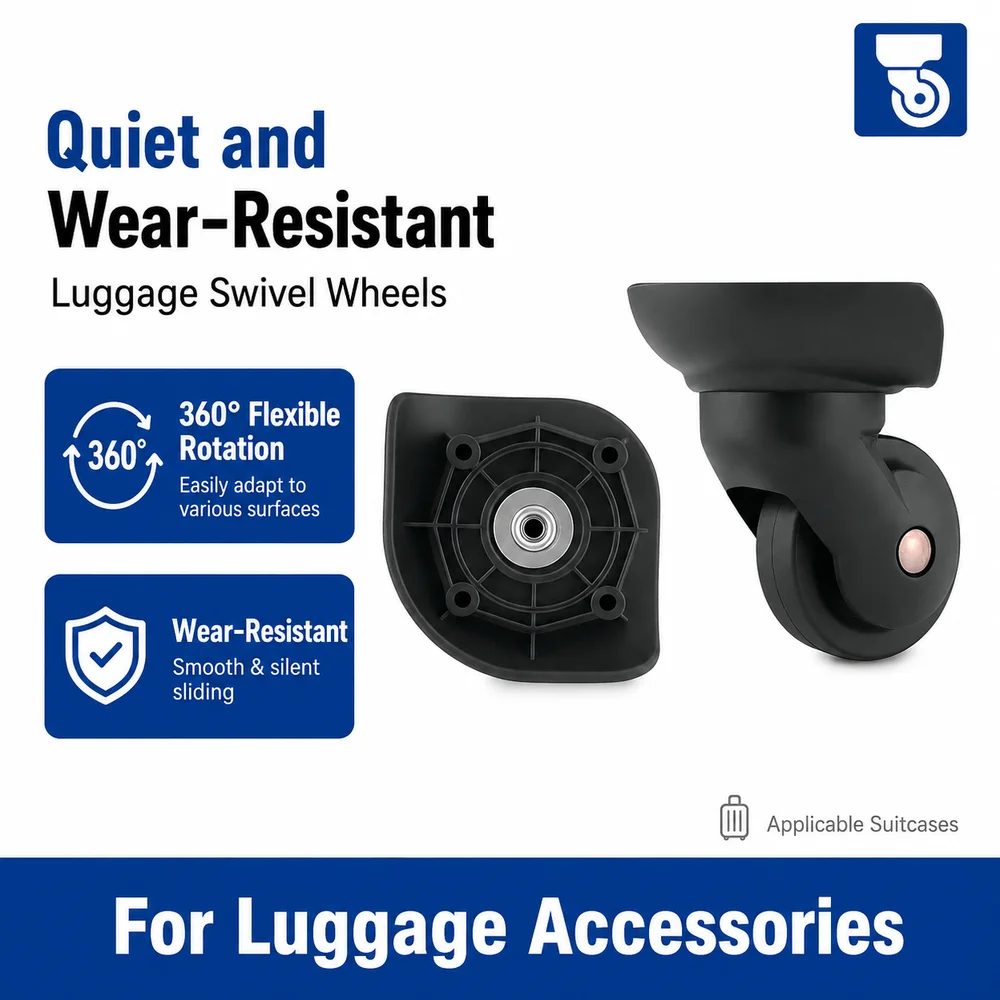 Universal Luggage Wheels For American Tourister 92T F23 360° Swivel Caster Smooth Rolling Noise Reduction Replacement Roller Par