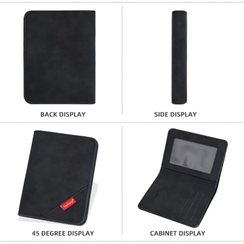 محفظة قصيرة جديدة للرجال، مشبك نقود متعدد الوظائف غير لامع قابل للطي، حامل بطاقات بسيط متعدد الفتحات