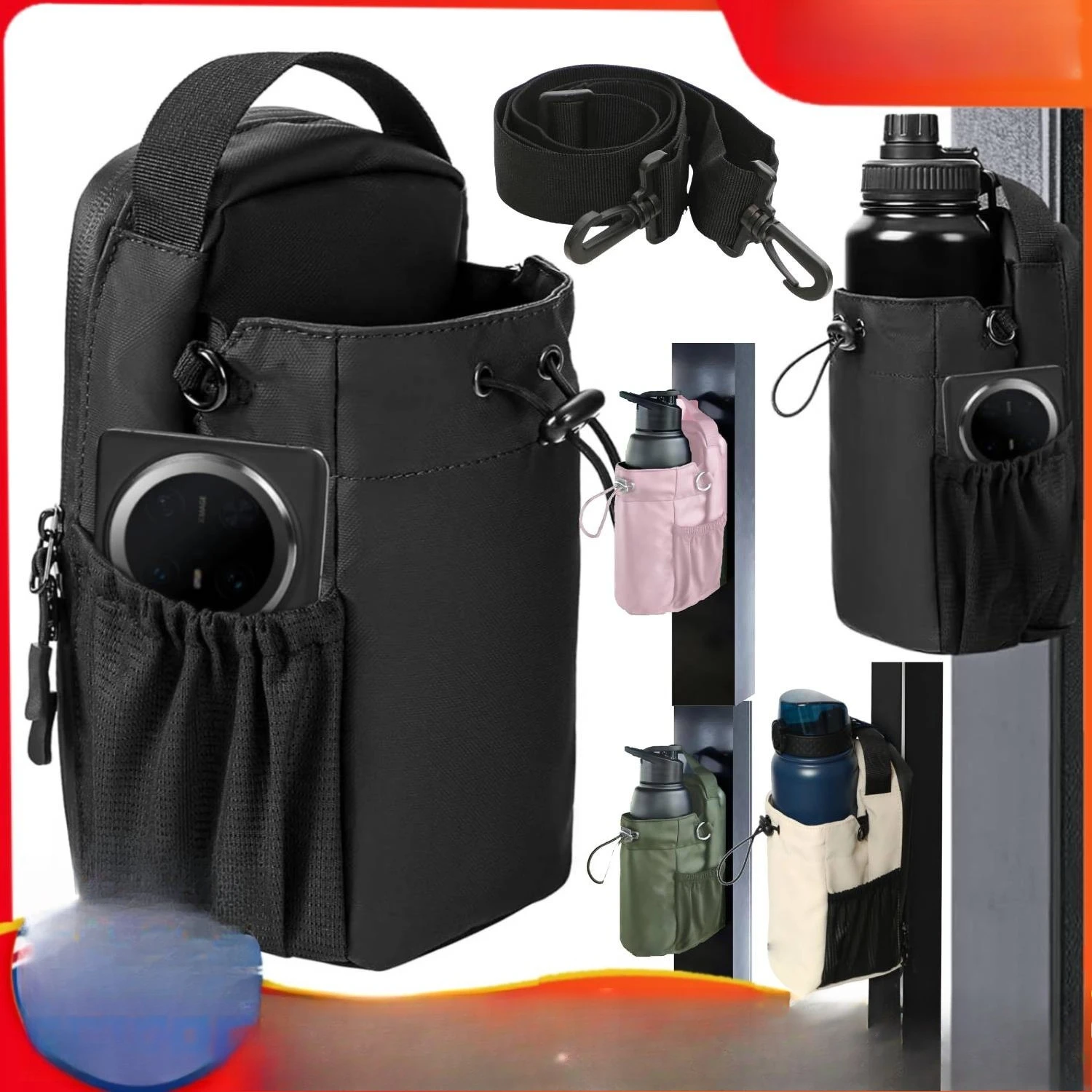 

Magnetic Bottle Bag Sling Bag Gym Bag Bottle Holder for Men and Women Gym Travel