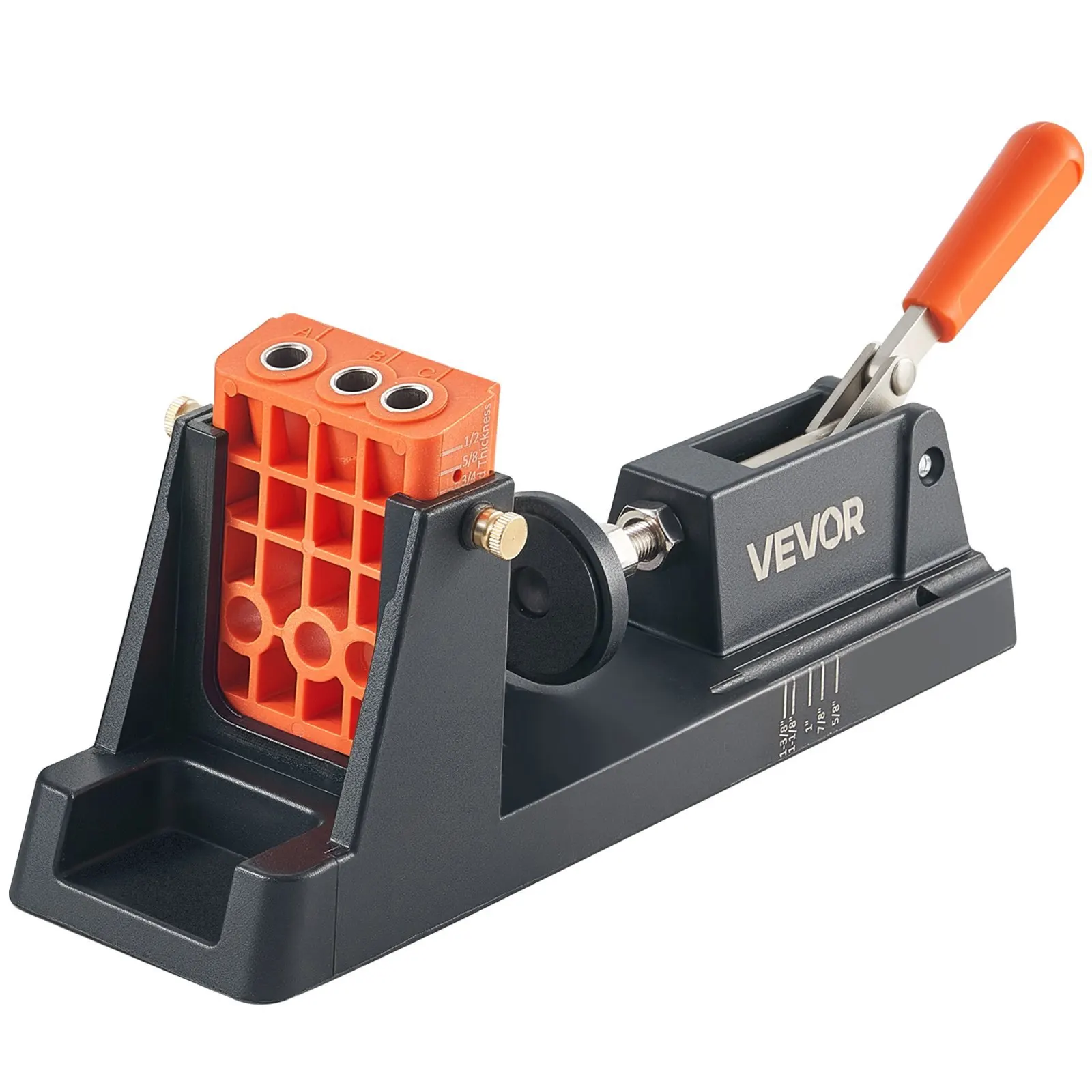 

Pocket Hole Jig Kit, 1/2" to 1-1/2" Adjustable, Lightweight Jig Pocket Hole System with Dust Collection Adapter, Detachable G