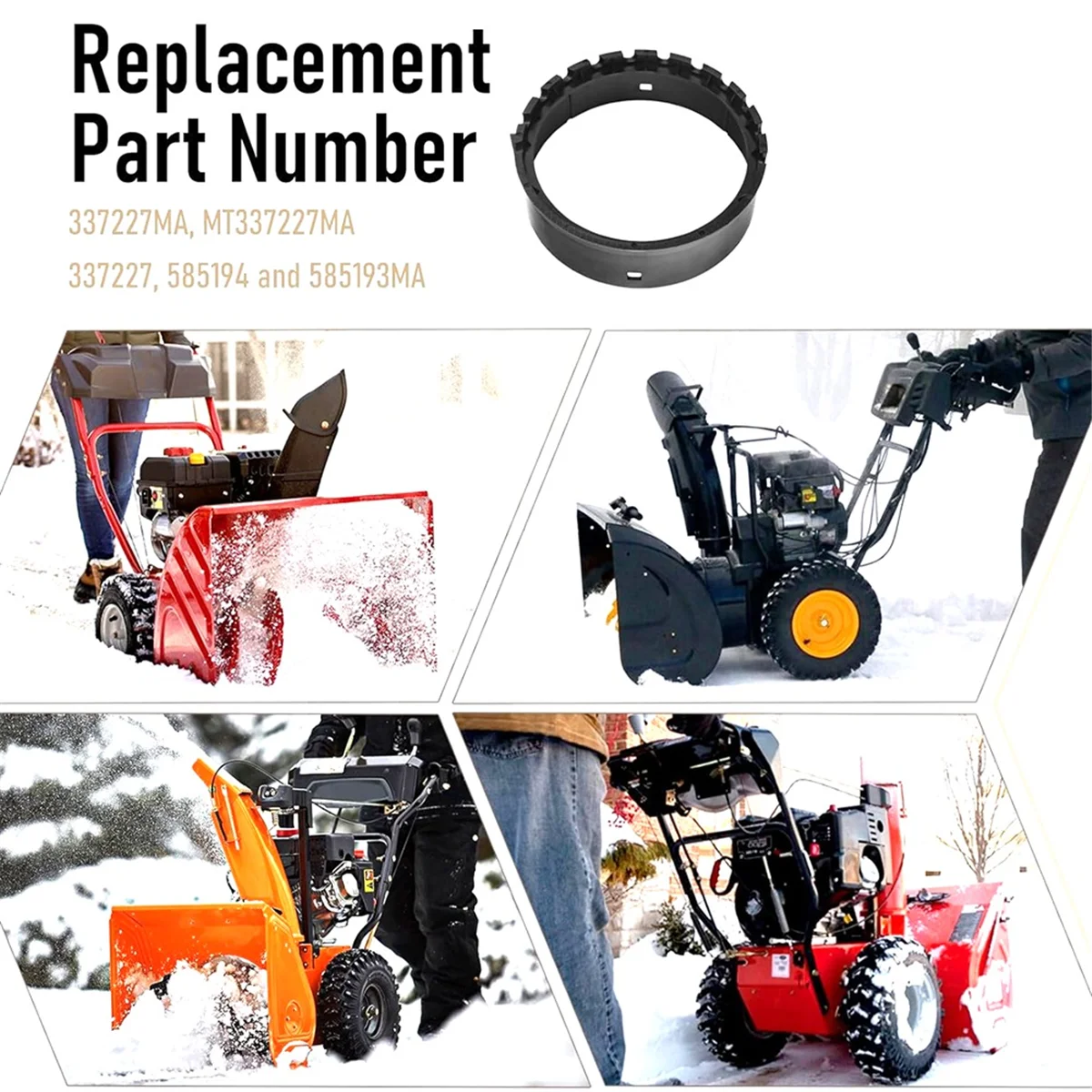 

585193MA Inner & Outer Retainer Ring for B&S Retaining Ring Outer and Inner Snowblower Chute