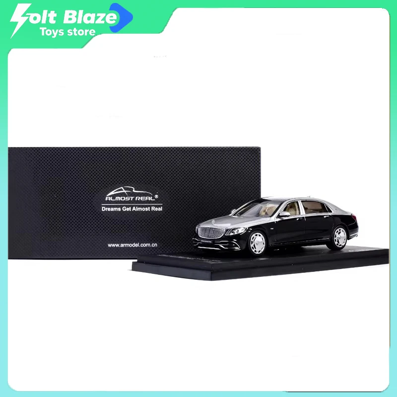 

Почти настоящий 1/43 Mercedes-Benz Maybach S650, черный, серебристый, двухцветный, литой под давлением модель автомобиля, коллекция моделирования автомобилей, подарок для мальчика