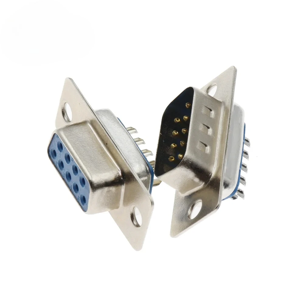 DB9 Adapter Connector Core RS232 Serial COM Plug Connectors Hole/Pin Female Male Port Socket DP9 Plastic Case