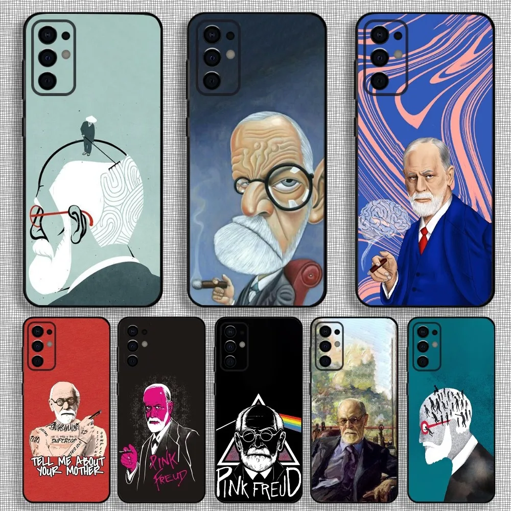 S-Sigmund F-Freud Psychologist Phone Case For Samsung S24,S21,S22,S23,S30,Ultra,S20,Plus,Fe,Lite,Note,10,9,5G Black Soft Cover