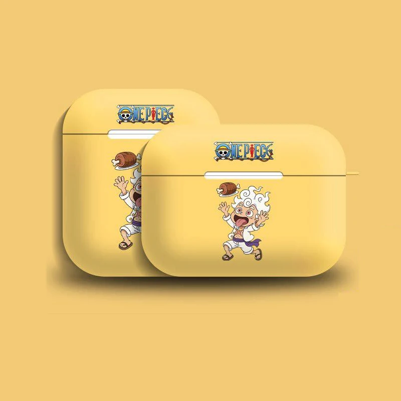 One Piece Nika Luffy Gear 5 Anime Kopfhörerhülle für AirPods 1 2 3 4 Pro3 Cartoon Schutzhülle Stoßfeste Kopfhörer-Accessoires – Detail 3