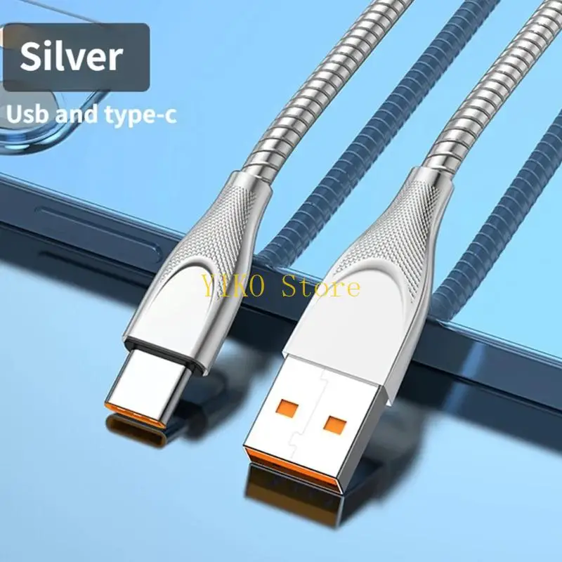K32C 65W USB To Type C Fast Charging Cable Connector Metal Braided Power Delivery Cable