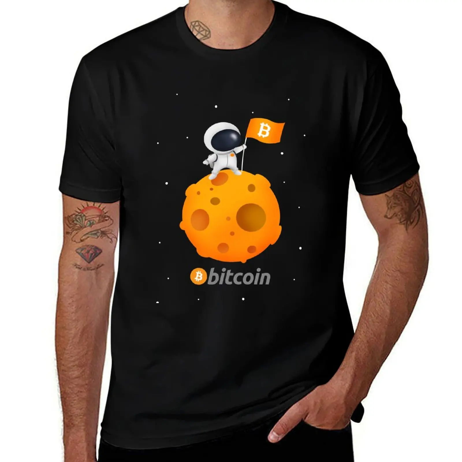 

Bitcoin astronaut - Bitcoin - D3 T-Shirt tees anime shirt shirts graphic tee slim fit t shirts for men