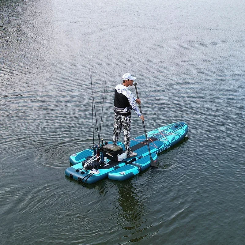 

Goods in Stock New Series Collapsible Motor Fishing Board Portable E-fin Stable Fold Board Inflatable Collapsible Fishing Kayak