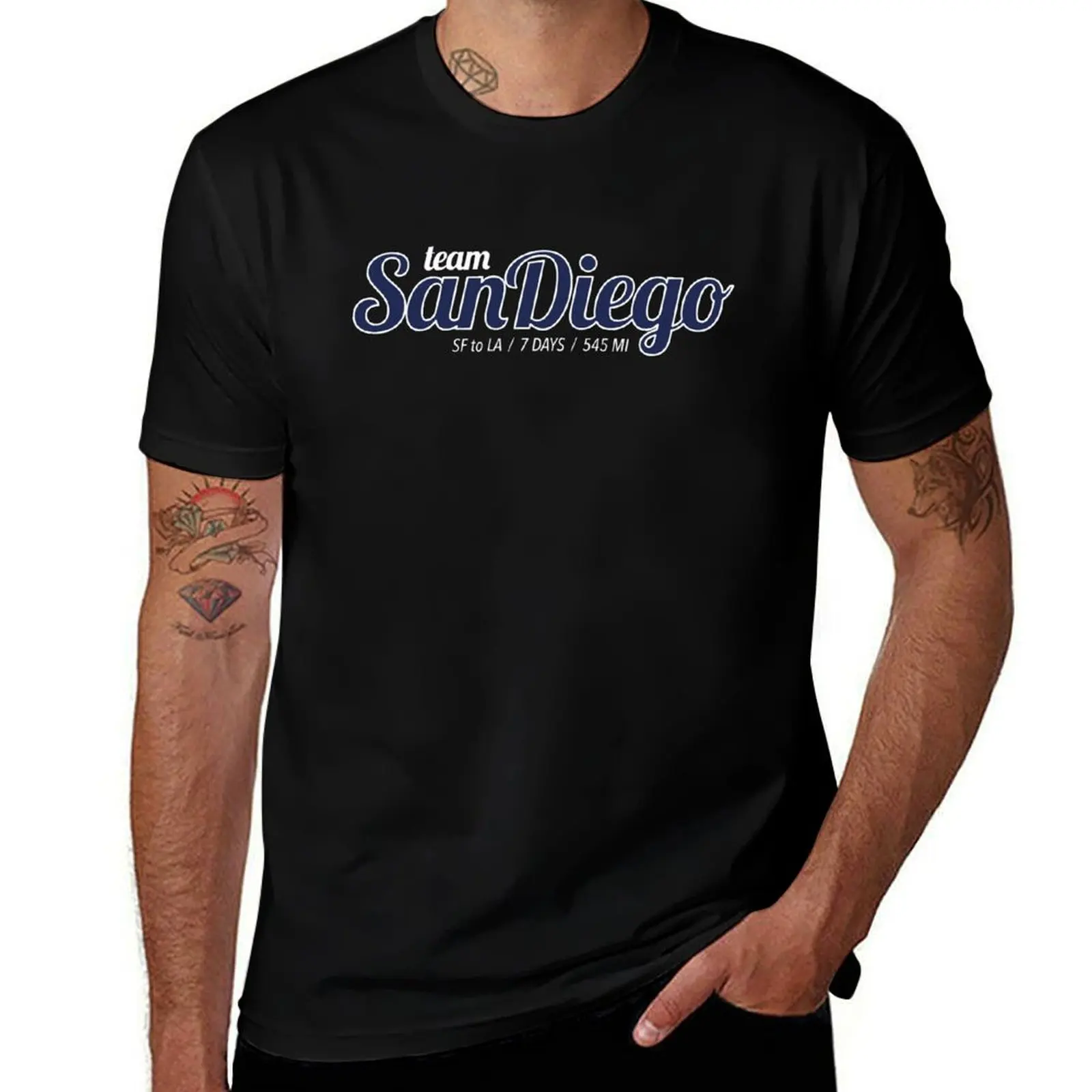 

Team San Diego Script T-Shirt t shirts for man cotton man tshirt anime tshirt T-Shirt