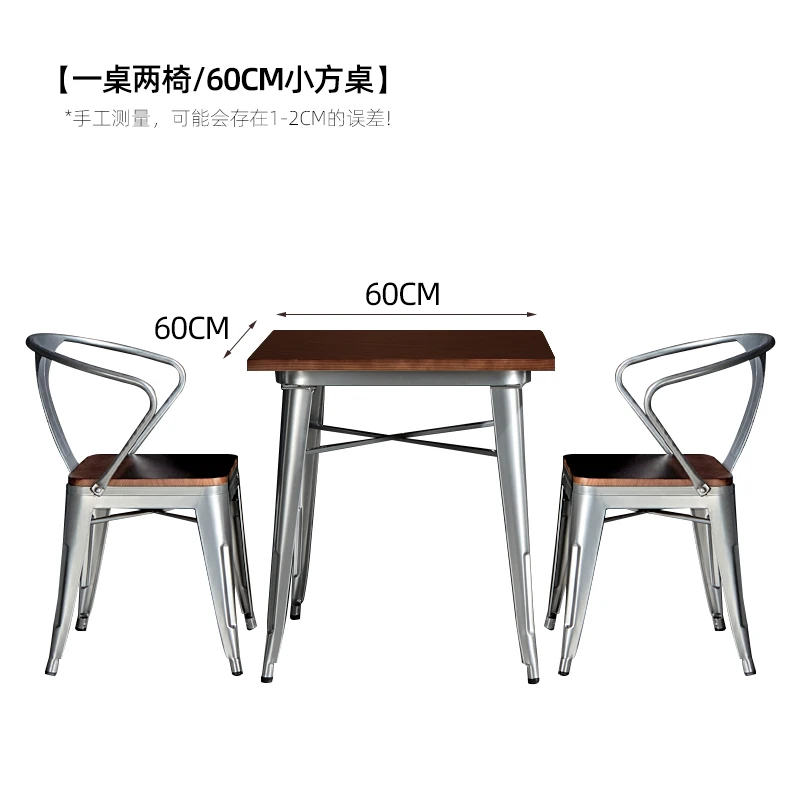 

Modern Minimalist Industrial Style Dining Table Chair Set for Cafe Restaurant Iron Table for Music Bar for Cafe Restaurant Iron