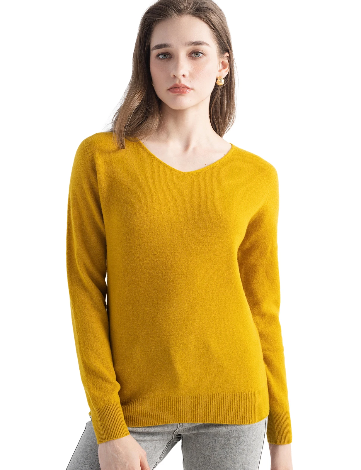 

Модный свитер с v-образным вырезом, 100% мериносовая шерсть, женская одежда, пуловер, женский свитер, осенне-зимний джемпер, вязаные теплые топы с длинными рукавами