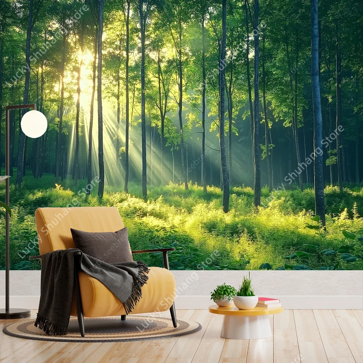 Majestic Forest Landscape Tapestry Nature Inspired Wall Art for Bedroom Living Room Decor Serene Wilderness Scenery Design