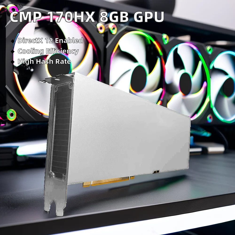 CMP 170hx 8GB Desktop PC Graphics Card Radeon Video Card for Gaming Laptops New HDMI DVI 256-Bit GDDR6 170hx Cmp 170hx