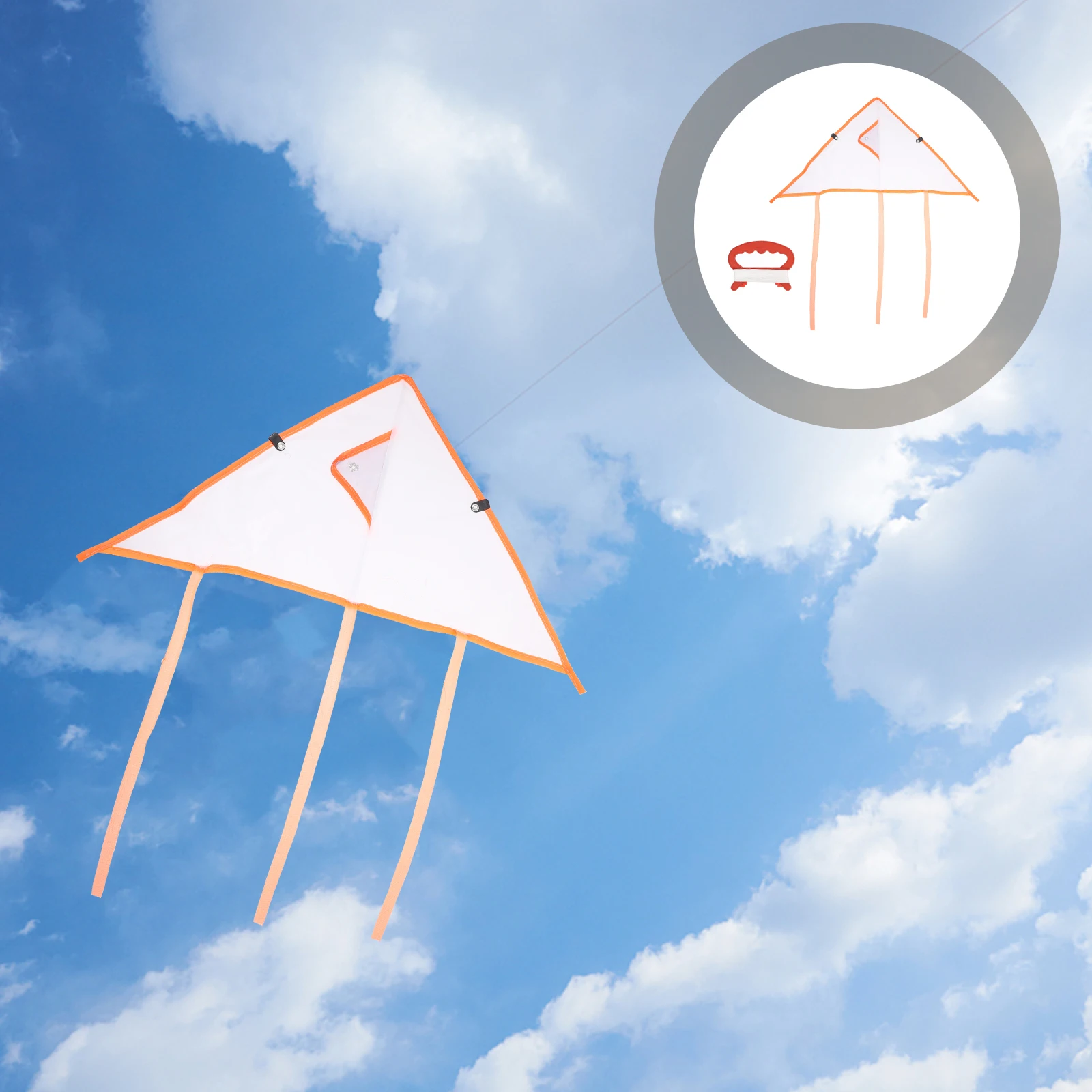 3 Sets Graffiti Kites for Kids Unfinished Coloring Flight Toys Chemical Fiber Cloth Diy Painting Child