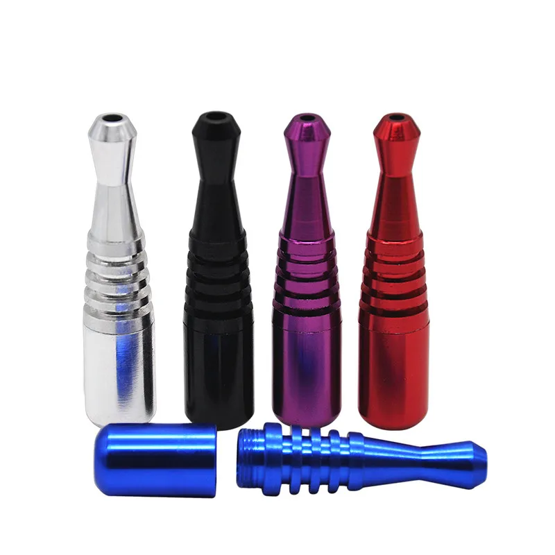 Mini pipa de bate de béisbol Multicolor, pipa de Metal desmontable portátil, accesorio para fumar tabaco seco, novedad de 2023