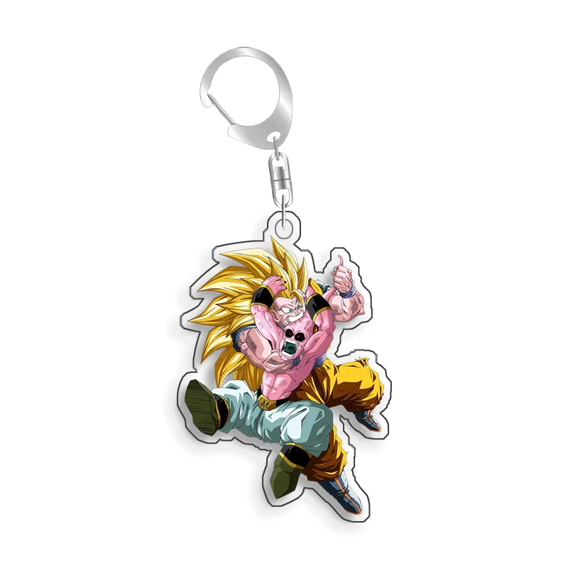 For Dragon Ball Shenron Majin Buu Gohan Gotenkas Frieza Vegeta Acrylic Selfmade Cartoon Anime Keychain Pendant Toy Gift 5cm view 2