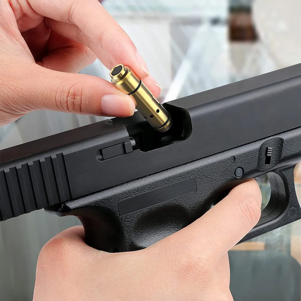 9mm/380acp/.45acp Laser Training Cartridge Laser Trainer Bullet for Dry Fire Laser Pointer Practice Lazer Extra Back Cap Battery