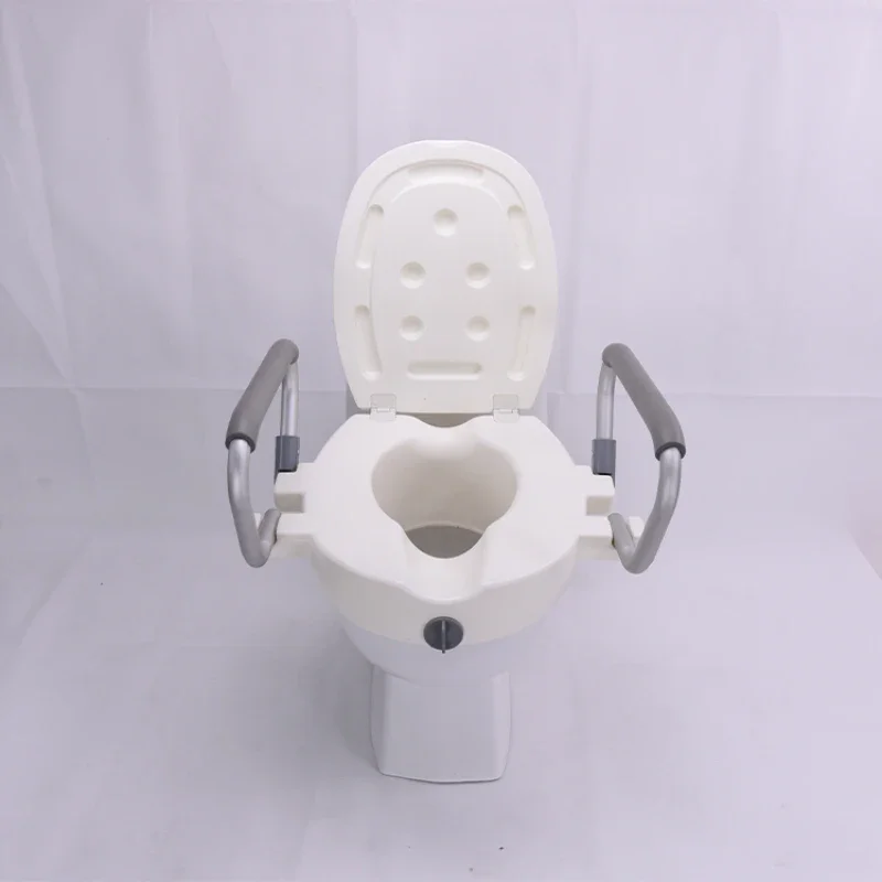 Elevated detachable Armrest raised toilet riser and seat cushion