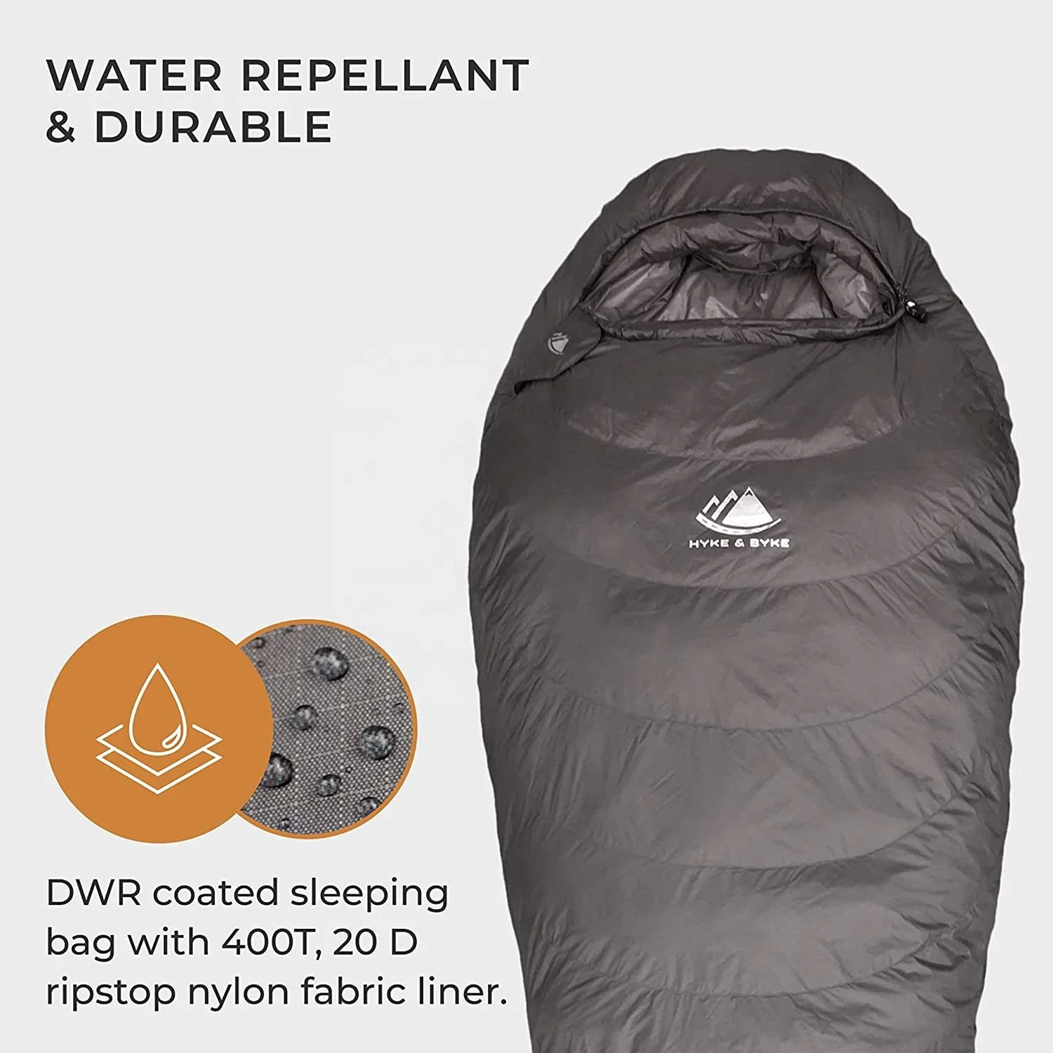 High Quality Warm Waterproof Mummy  400G Duck Down Sleeping Bag with Compression Sack For Outdoor