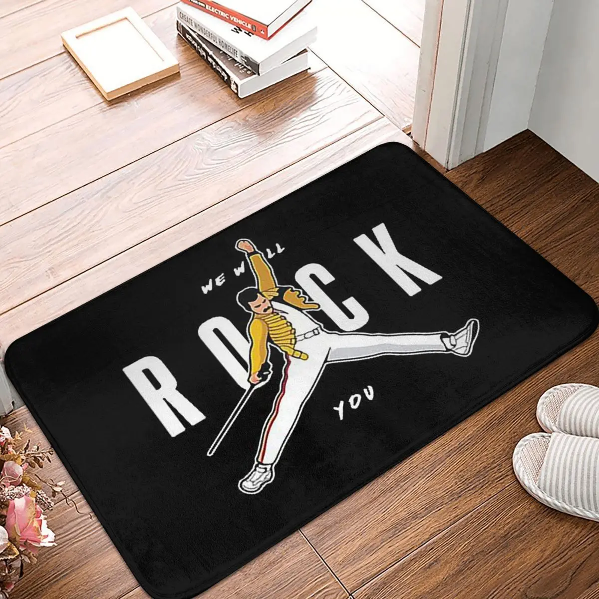 We Will Rock You Freddie Mercury Non-slip Doormat Floor Mat Dust-proo Carpet Rug for Kitchen Entrance Home Bedroom Footpad Mats