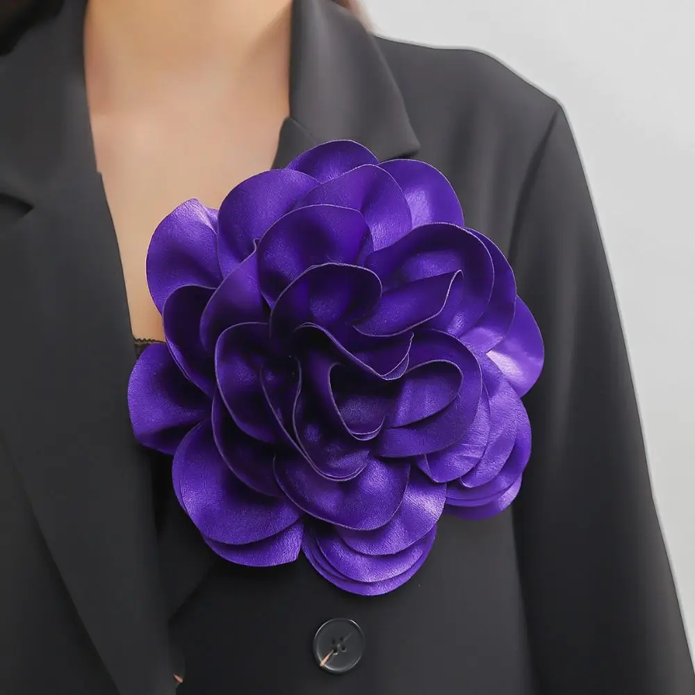 

Fashion 20CM Brooch Large Flower Satin Lapel Pin French Ornamental Pin