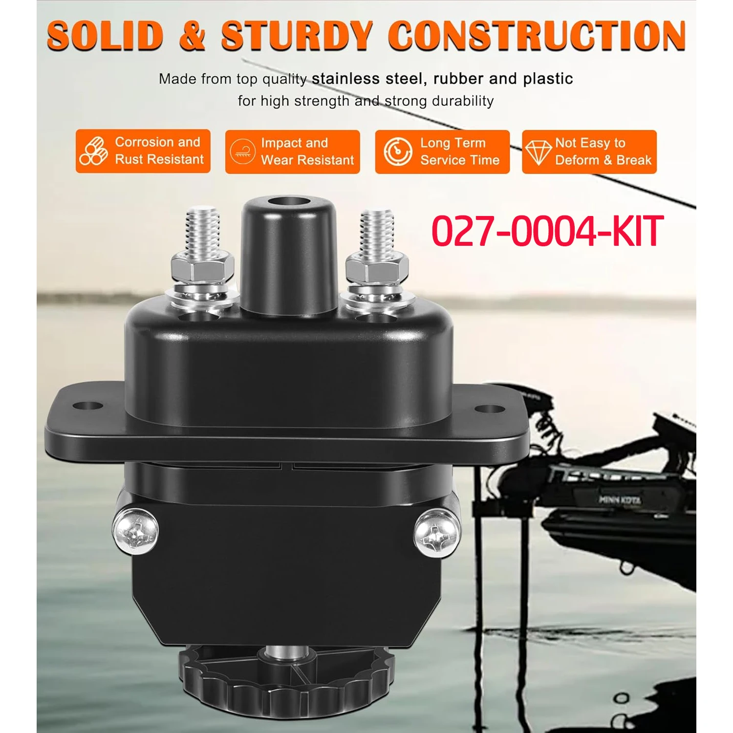 

Разъем для троллингового мотора 027-0004-KIT, соединитель питания DC-DC, для подключения морских устройств 12В-48В постоянного тока, с прокладками