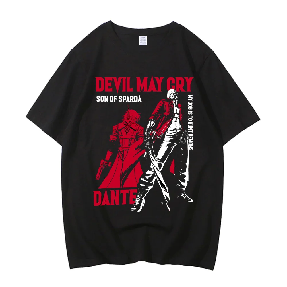Camisetas gráficas Devil May Cry, camiseta de manga corta Vintage a la moda, camisetas informales Unisex de algodón de alta calidad, ropa de calle