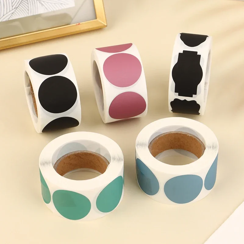 300Pcs/Roll Golden Scratch Off Stickers Round Shape Labels Sticker DIY Handmade For Game Scratch Sticker Labels Stationery