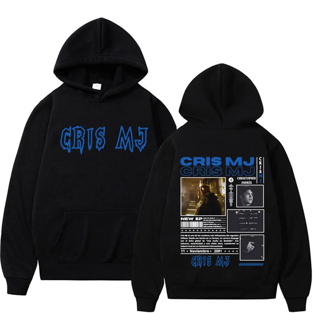 

Рэпер CRIS MJ Album Tour 2025, толстовка с графикой для мужчин и женщин, Harajuku, винтажная осенняя толстовка большого размера высокого качества, уличная одежда