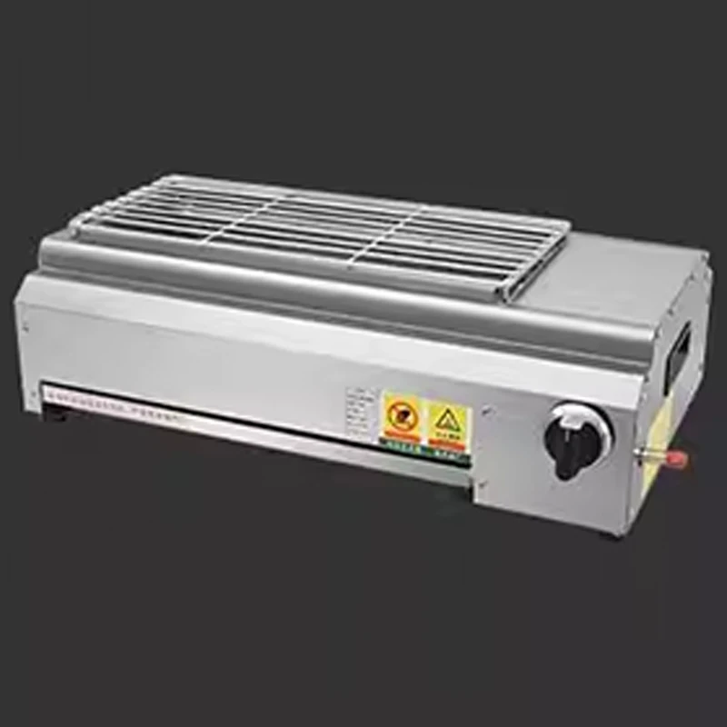 Gas Grill Commercial Natural Gas Household Smokeless Grill Stainless Steel Burner Flameout Protection image 2