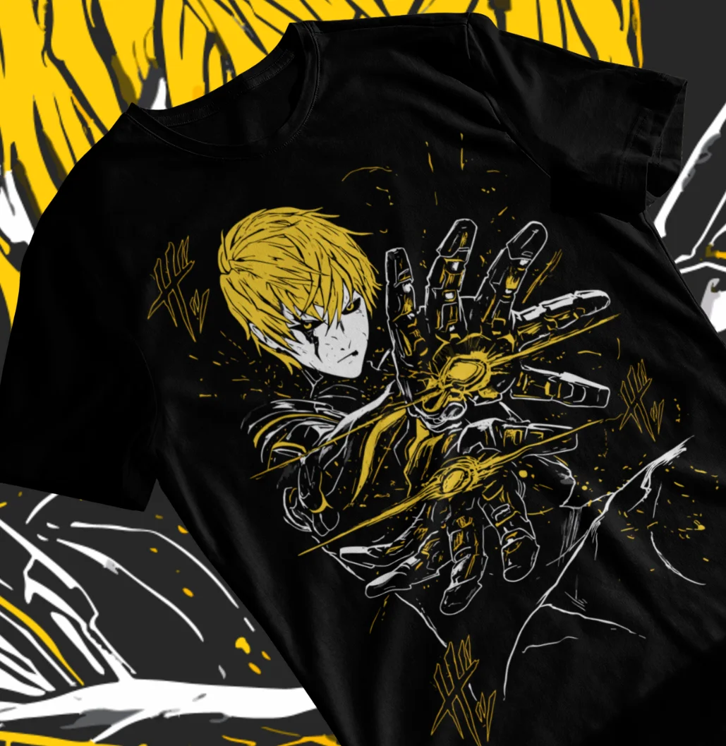 Genos One Punch Man Anime Manga Villain Unisex Tshirt T-Shirt Soft Tee