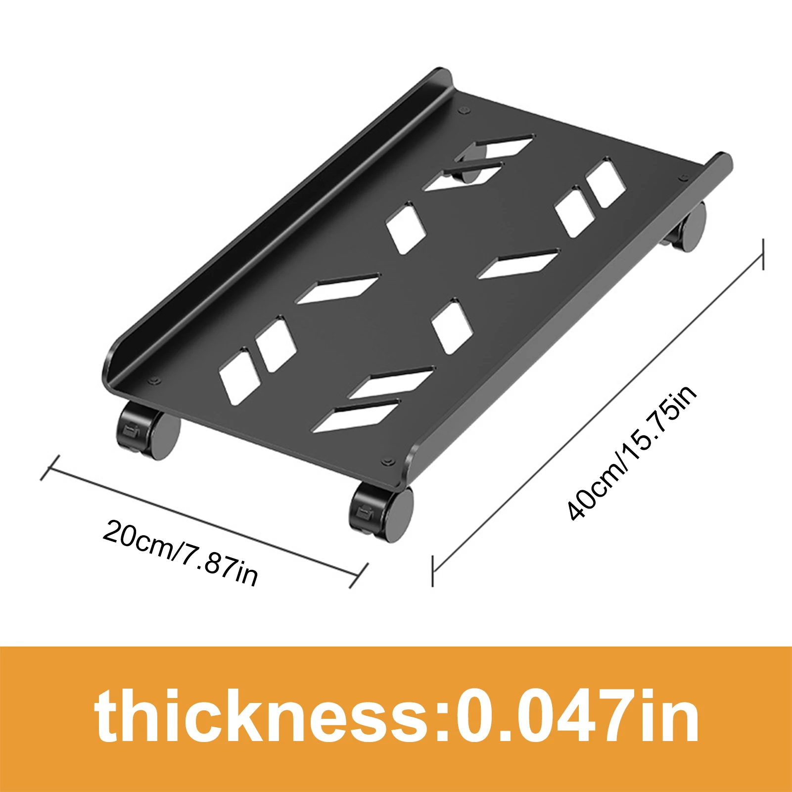 โทรศัพท์มือถือคอมพิวเตอร์ Tower โลหะ Heighten ย้ายคอมพิวเตอร์ CPU ฉนวนกันความร้อนขาตั้งรถเข็น Universal ล้อสำหรับ PC เคสคอมพิวเตอร์