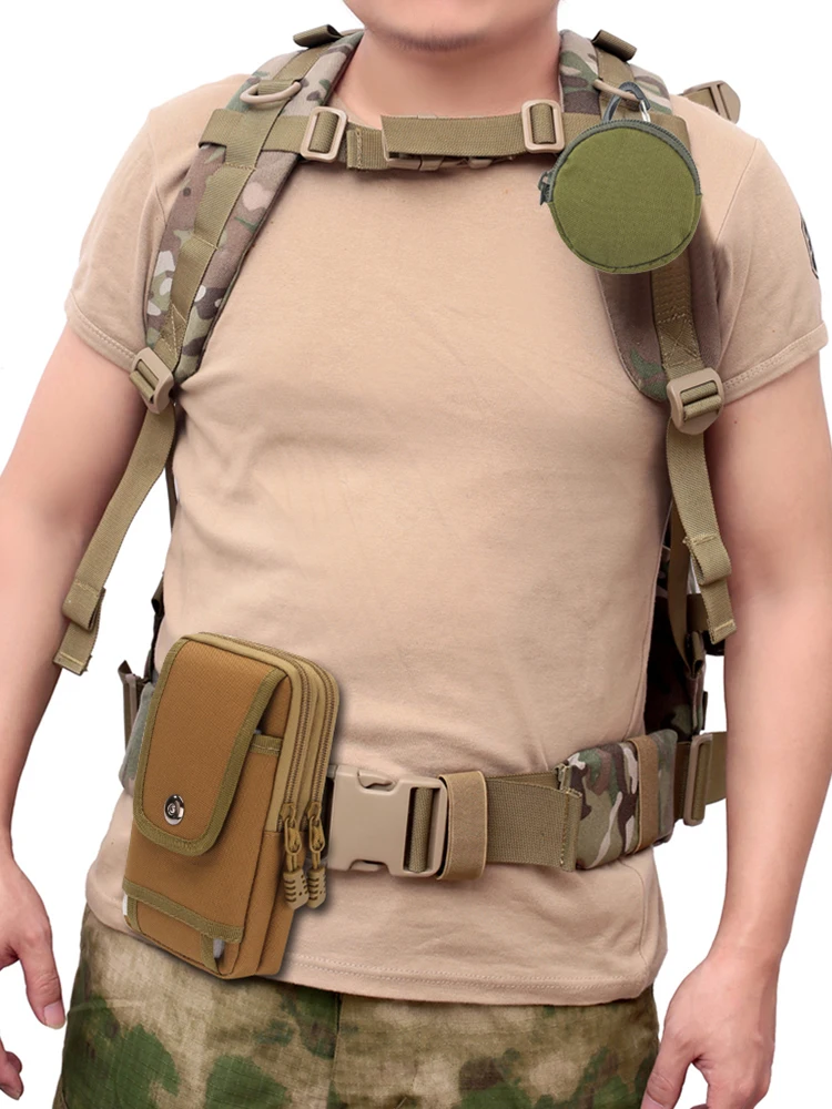 Molle Pouch Waist Bag Multifunction EDC Tool Bag Mobile Phone Case Hunting Key Earphone Gadget Organizer