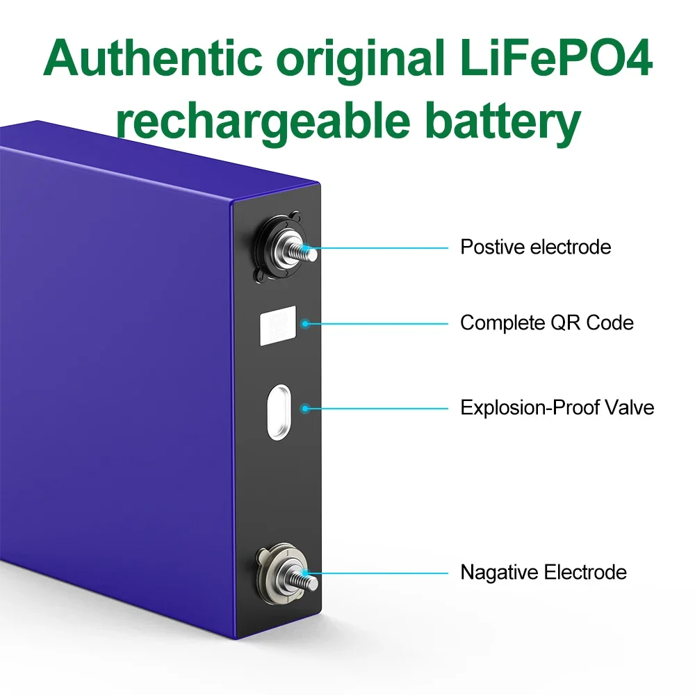 Per cella di batteria lifepo4 da 3.2V 120ah cella di batteria prismatica lifepo4 per sistema solare