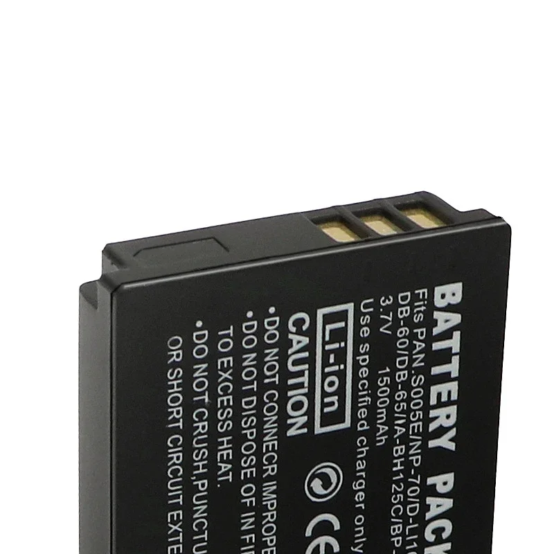 1500mAh بطاريات قابلة للشحن CGA-S005E S005 DMW-BCC12 بطارية لباناسونيك لوميكس DMC-LX1 LX2 LX3 FX3 فوجي NP-70 DB60 كاميرا