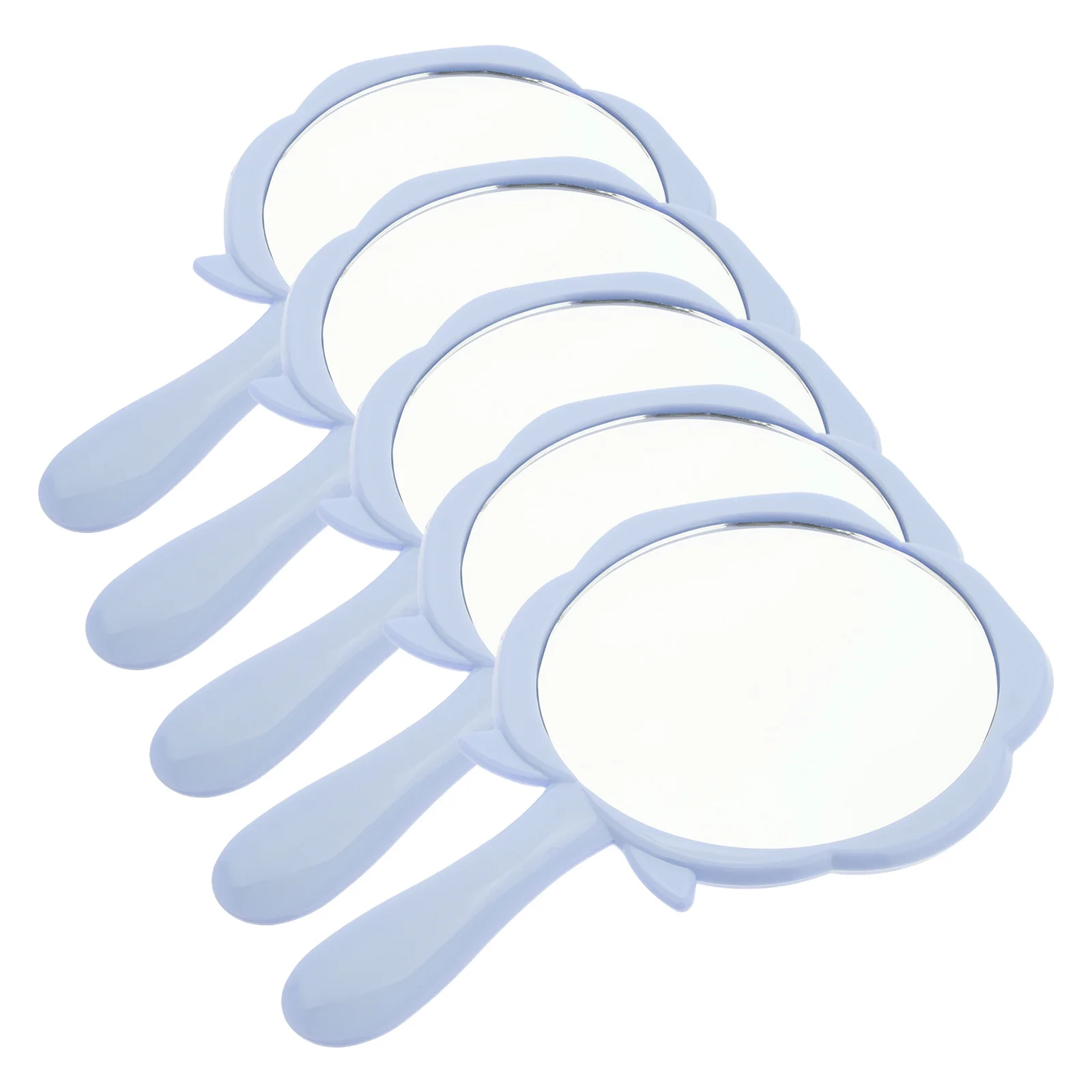 

5 Pcs Mirror Pocket Hand Held Sky-blue Childrens Handheld Friend's