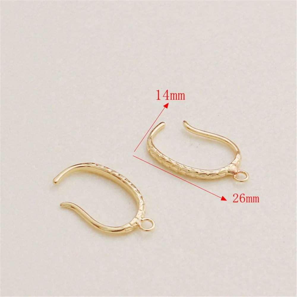 14k Gold-plated Threaded Ear Hanging Without Ear Piercings Women's Ear Bone Clips DIY Jewelry Accessories Earrings Materials