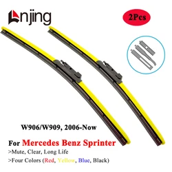 LNJING Colorful Wiper Blades For Mercedes Benz Sprinter W906 W909 2006 2008 2012 2016 2019 2020 Car Exterior Luxury Accessories