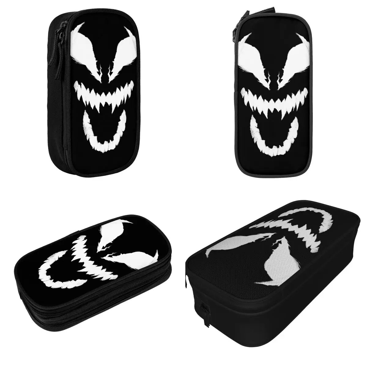 Imagem -02 - Cara de Venom Fleece Lápis Case Spiderman Lápis Pen Holder Lápis Bolsas Papelaria Escola Presentes para Estudantes