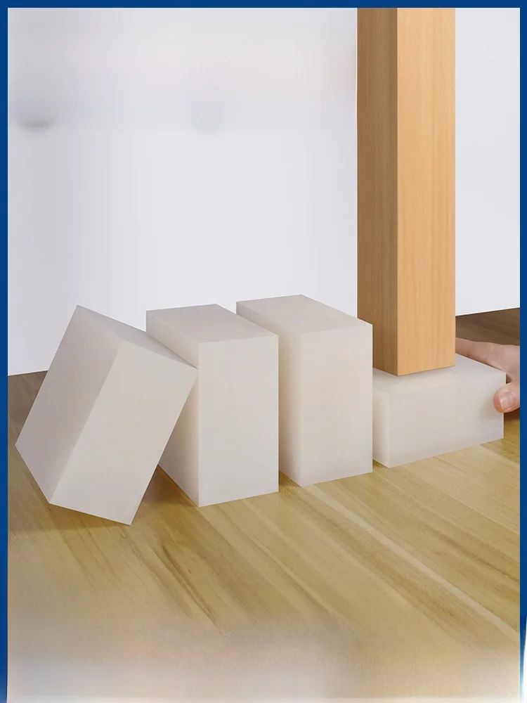 Silicone Table Leg Pads High Base Bed Foot Riser Pad Table Leg Brick Pads Coffee Table Corner Pad Blocks Home Organizer