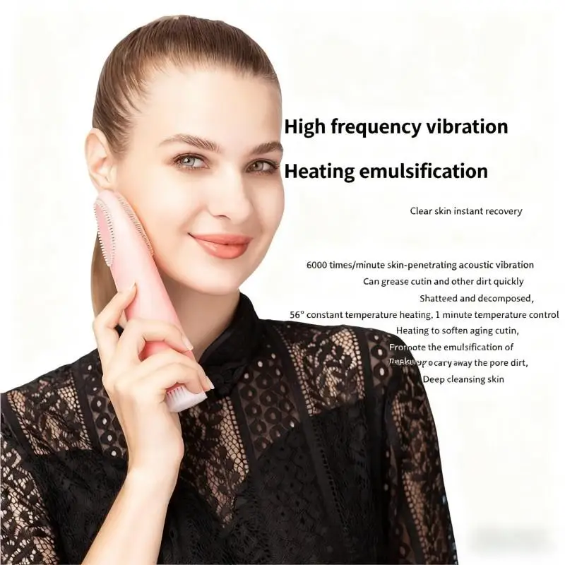 Elettrico 4 In1 Silicone Comedone Esfoliante Pelle Rafforzamento Massaggio Home Spa Detergente per il viso Cura Pulizia Spazzola per il viso Detergente