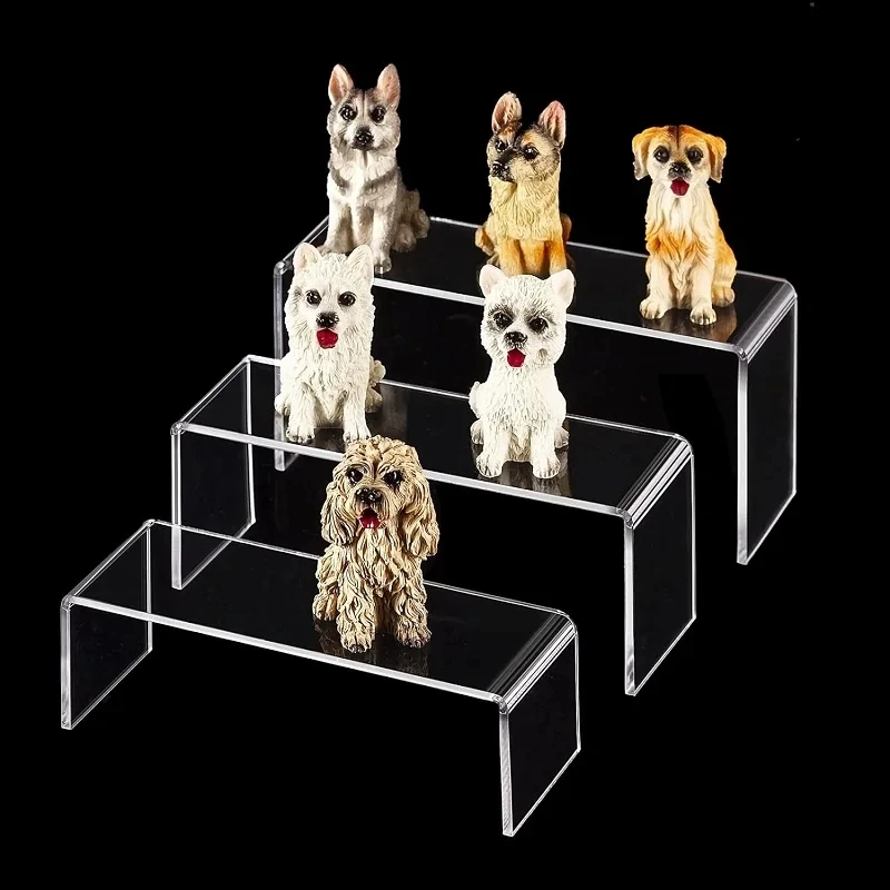 3pcs/set Acrylic Display Stand Mini Figure Doll Model Toys Storage Rack Jewelry Cosmetic Nail Polish Perfume Holder Organizer