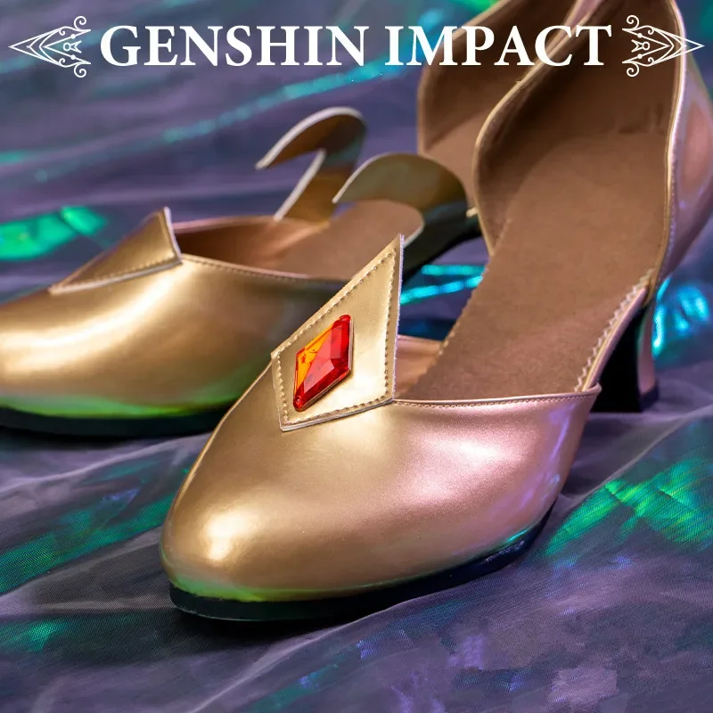 Genshin Impact Mona Cosplay scarpe donna Mona Christmas Cos Shoes