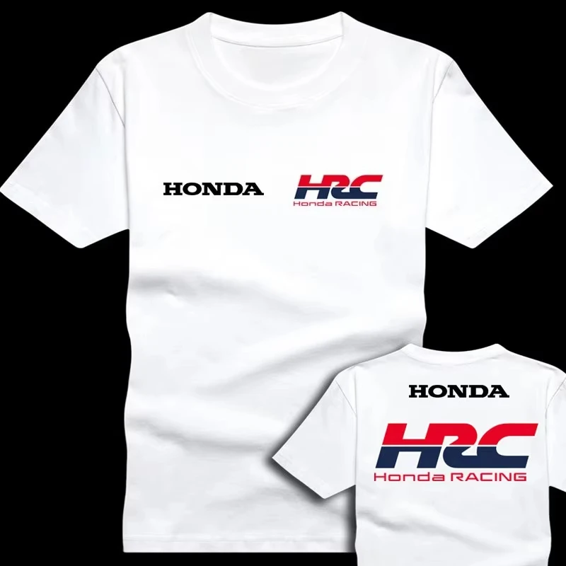 

Hrc Мужская и женская одинаковые футболки с короткими рукавами. Модные топы с короткими рукавами. Футболка для бездорожья. Футболка для мотоцикла Honda.