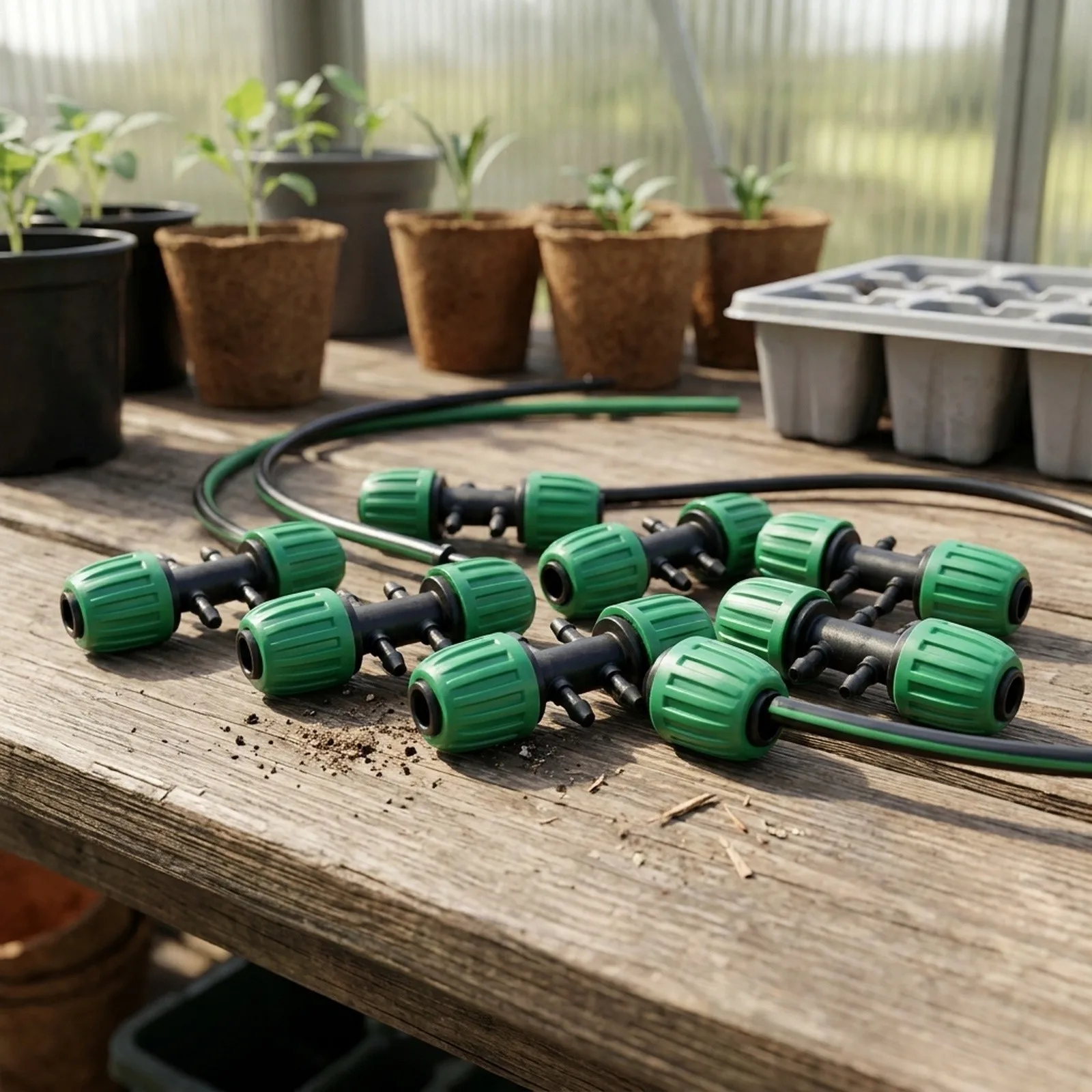 Irrigation Hose Connector Straight Through Valve Greenhouses No Glue Needed Sturdy And Robust For Farms And Lawns
