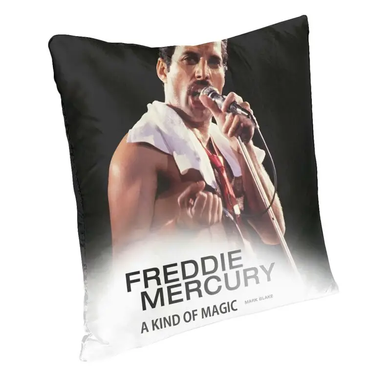 Freddie Mercury Singer Cushion Covers Sofa Home Decorative Rock Band Queen Square Throw Pillow Case 45x45