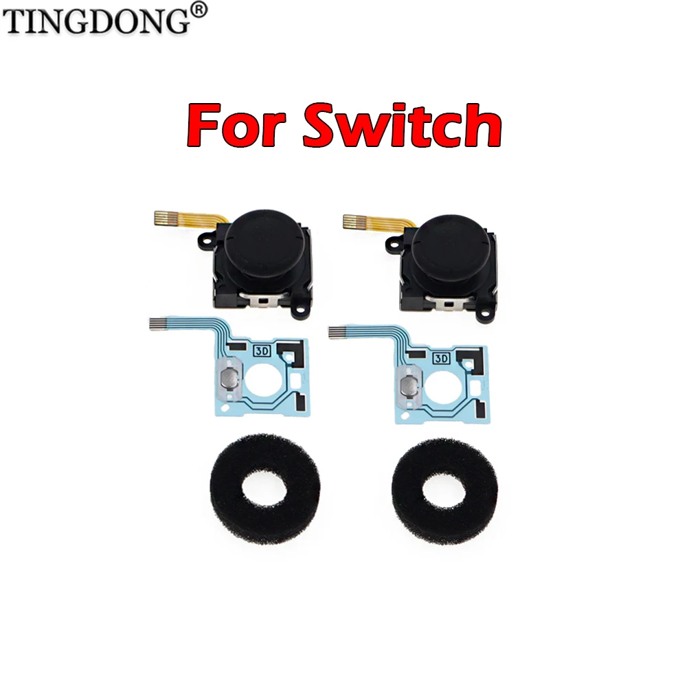 3D Analog Joystick Replacement Kit For Switch Joy‑Con, Include Conductive Film & Foam Ring,Controller Drift Repair Parts